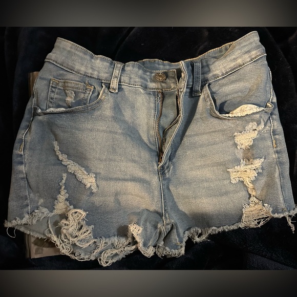 SHEIN Ripped Denim Shorts- Medium - Picture 3 of 4